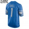 Maillot Detroit Lions Penei Sewell 1 Nike Bleu 2021 NFL Draft - Enfant